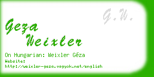 geza weixler business card